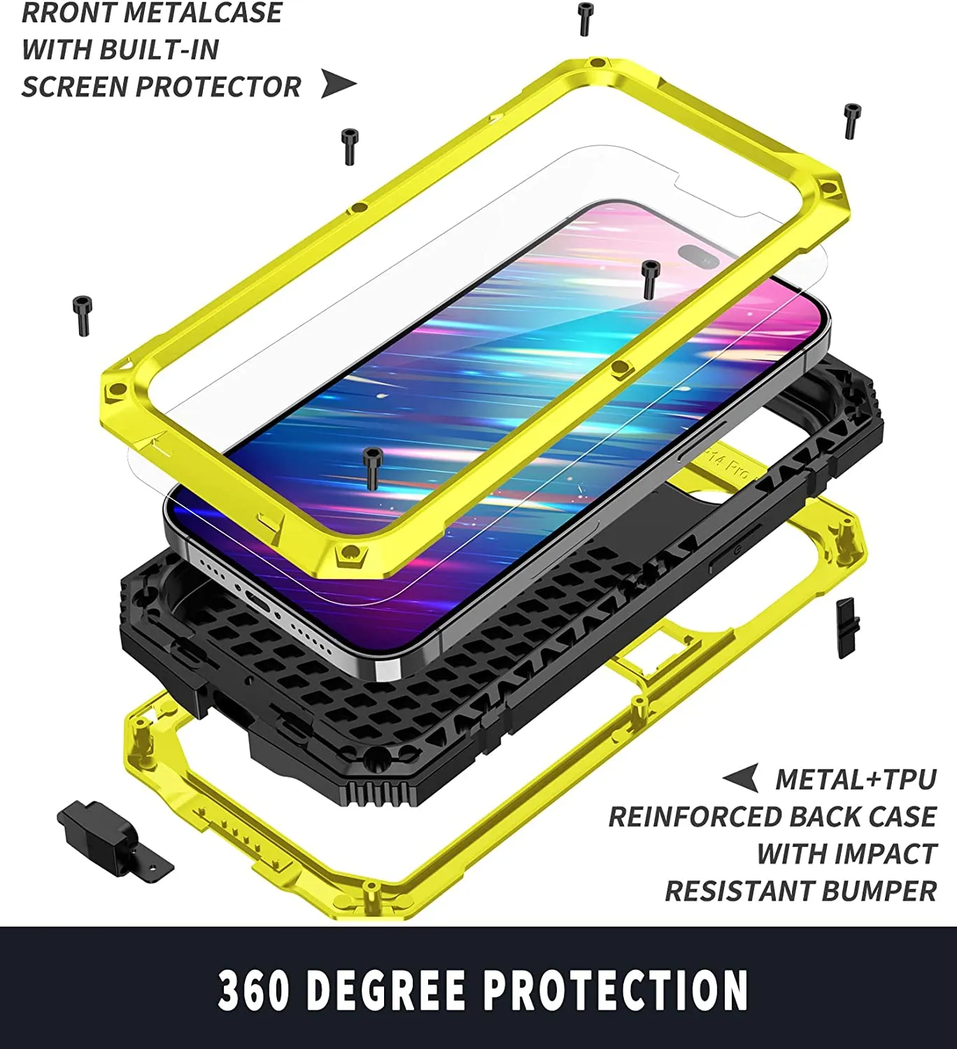 iPhone 14 Pro Max Metal Case with Kickstand | iPhone 14 Pro Max Aluminum Case