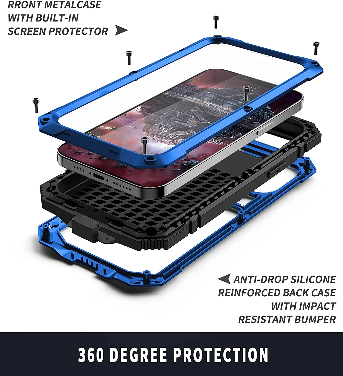 iPhone 14 Pro Max Metal Case with Kickstand | iPhone 14 Pro Max Aluminum Case