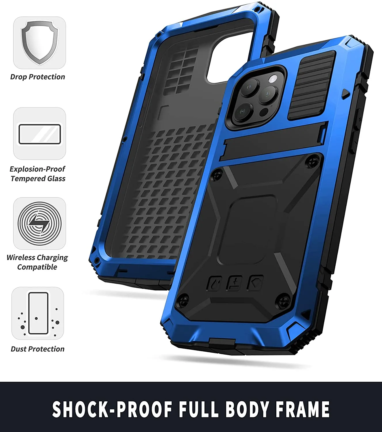 iPhone 14 Pro Max Metal Case with Kickstand | iPhone 14 Pro Max Aluminum Case