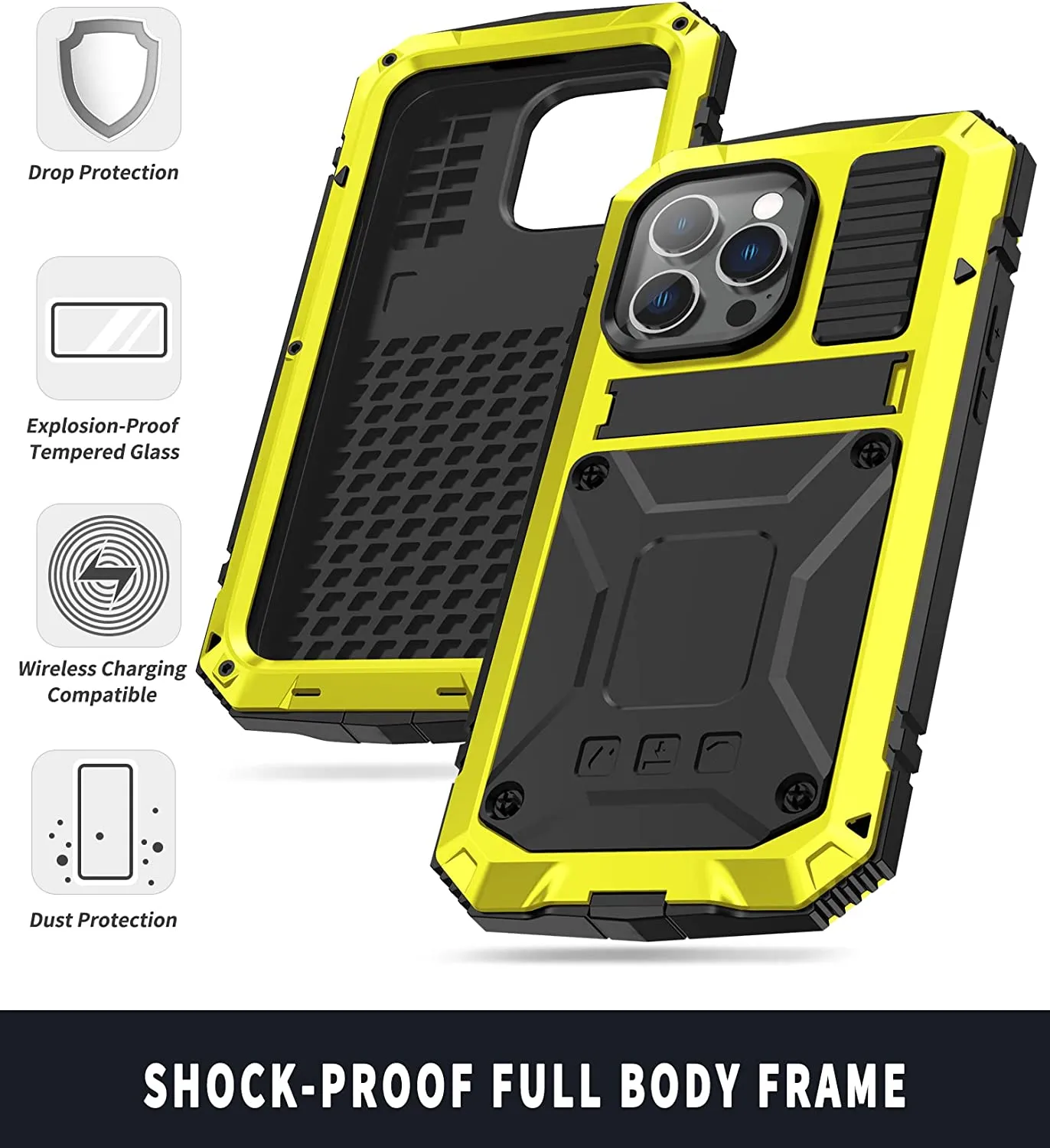 iPhone 14 Pro Max Metal Case with Kickstand | iPhone 14 Pro Max Aluminum Case