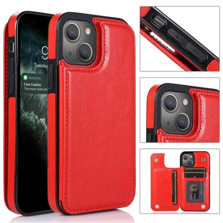 iPhone 14 Pro Max Slim Fit Leather Wallet Card Slots Flip Case