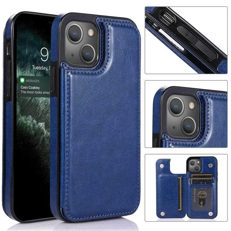 iPhone 14 Pro Max Slim Fit Leather Wallet Card Slots Flip Case