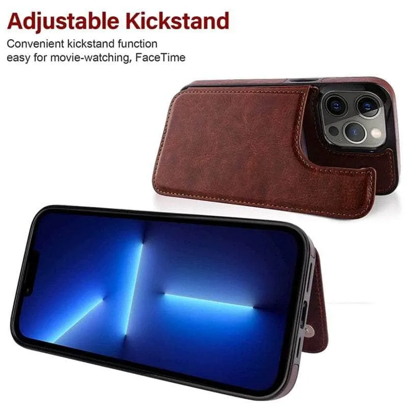 iPhone 14 Pro Max Slim Fit Leather Wallet Card Slots Flip Case