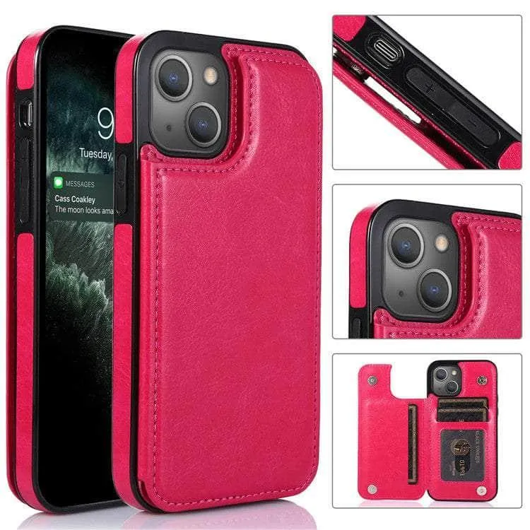 iPhone 14 Pro Max Slim Fit Leather Wallet Card Slots Flip Case