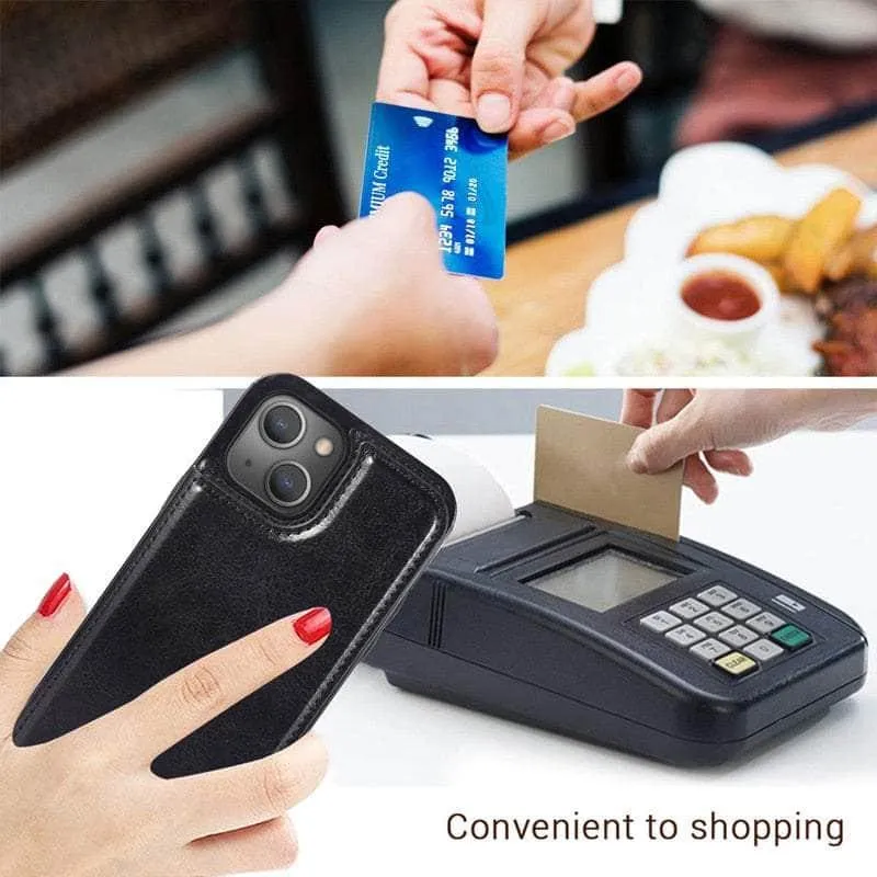 iPhone 14 Pro Max Slim Fit Leather Wallet Card Slots Flip Case