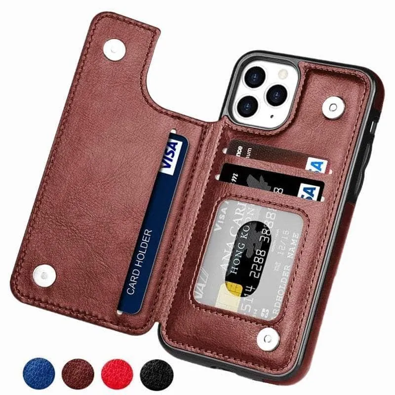 iPhone 14 Pro Max Slim Fit Leather Wallet Card Slots Flip Case