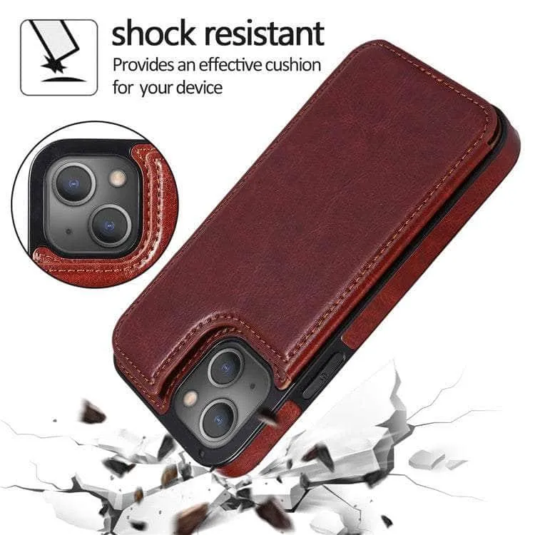 iPhone 14 Pro Max Slim Fit Leather Wallet Card Slots Flip Case