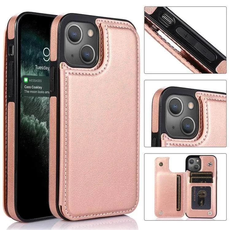 iPhone 14 Pro Max Slim Fit Leather Wallet Card Slots Flip Case
