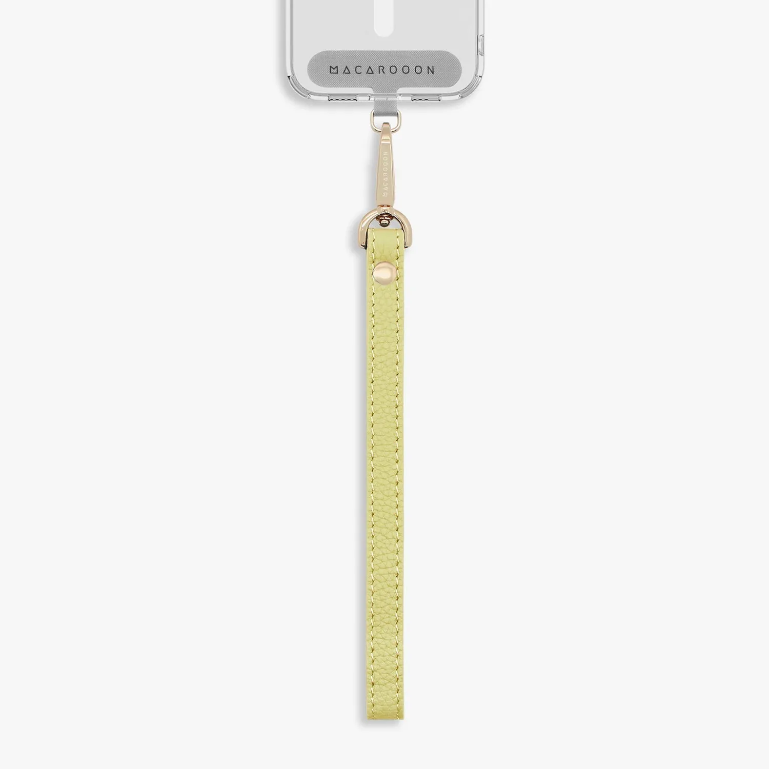 iPhone 15 Clear Case with Wrist Leather Strap