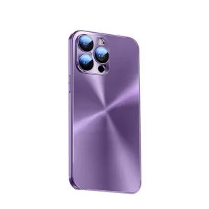 iPhone 15 Plus Hybrid Case TPU Bumper Laser Hologram Design with Camera Protection - Purple