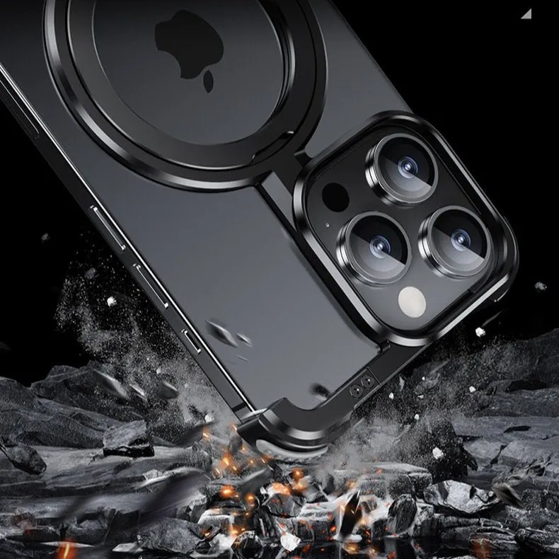iPhone 15 Series Pivot Guard Magnetic Ring Stand Case