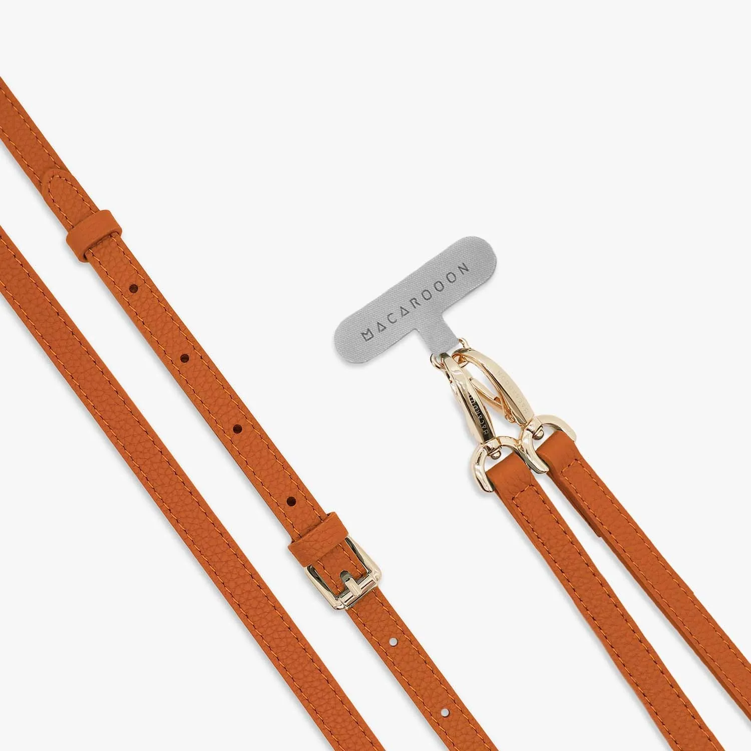 iPhone 16 Clear Case with Crossbody Leather Strap