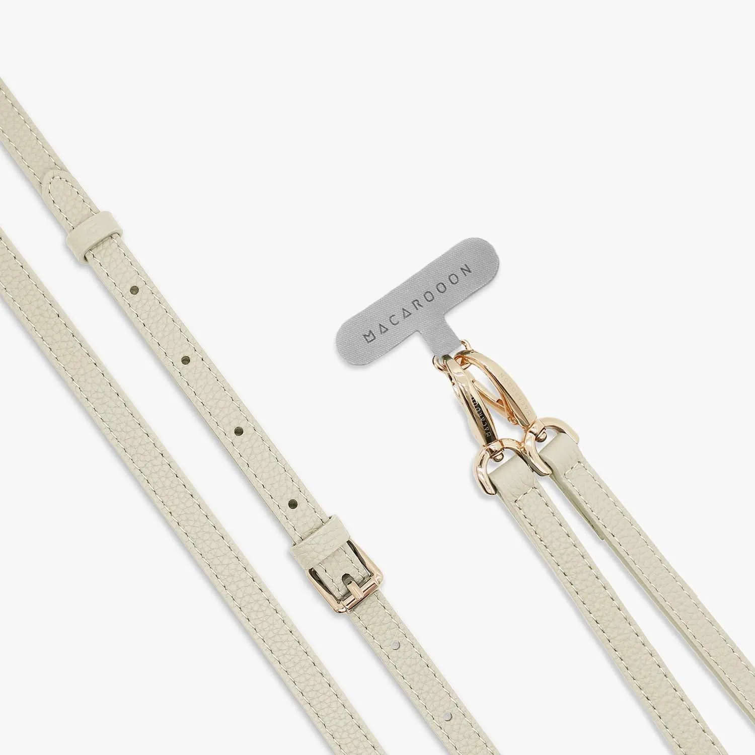iPhone 16 Clear Case with Crossbody Leather Strap