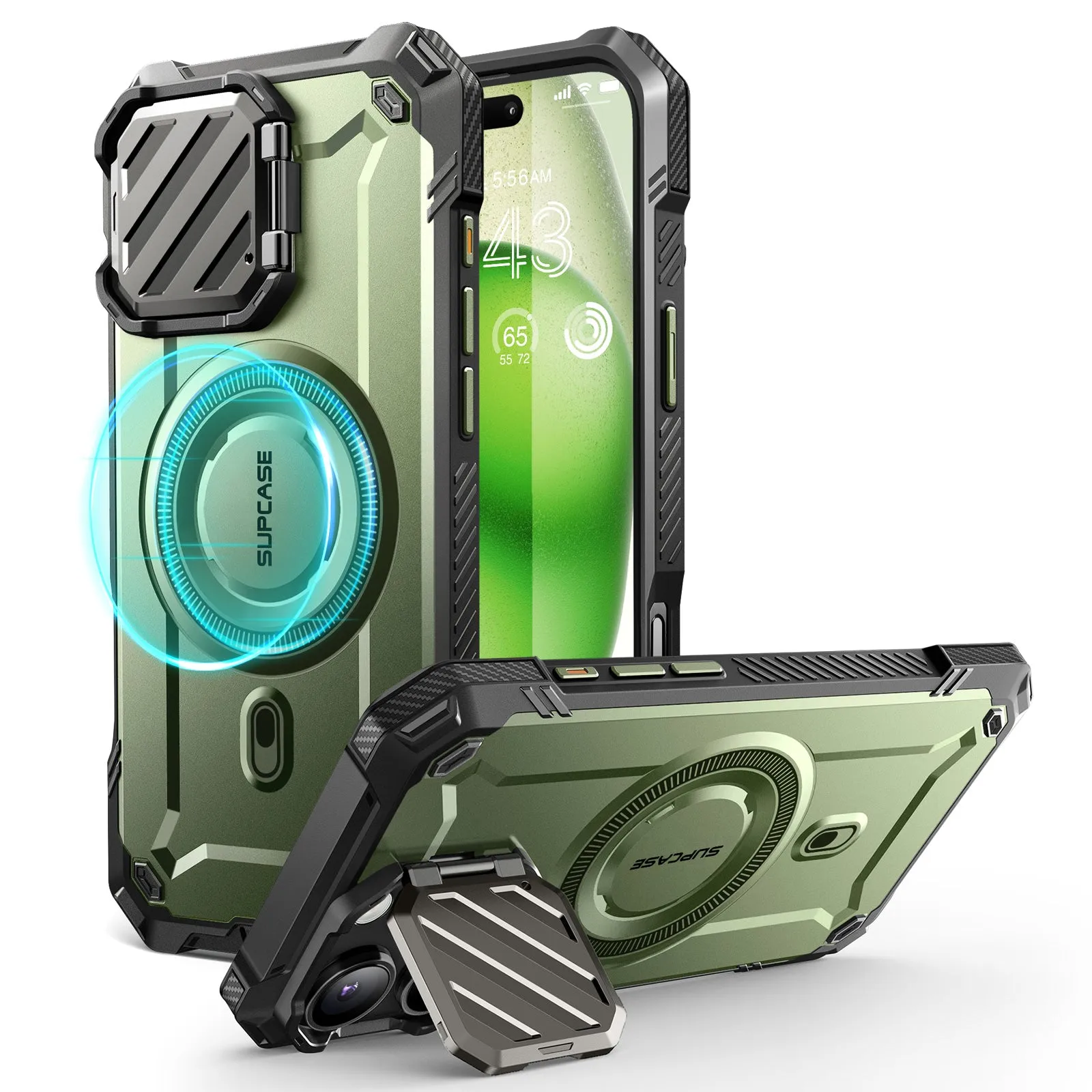 iPhone 16 Pro 6.3 inch Unicorn Beetle MAG XT MagSafe Case-Dark Green