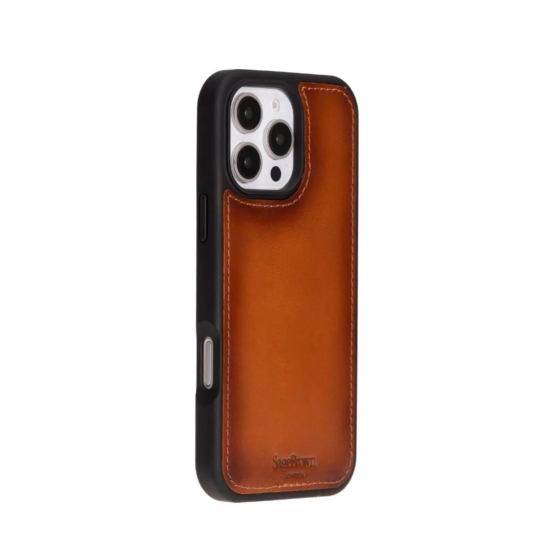 iPhone 16 Pro Case in Leather With RFID - Tan