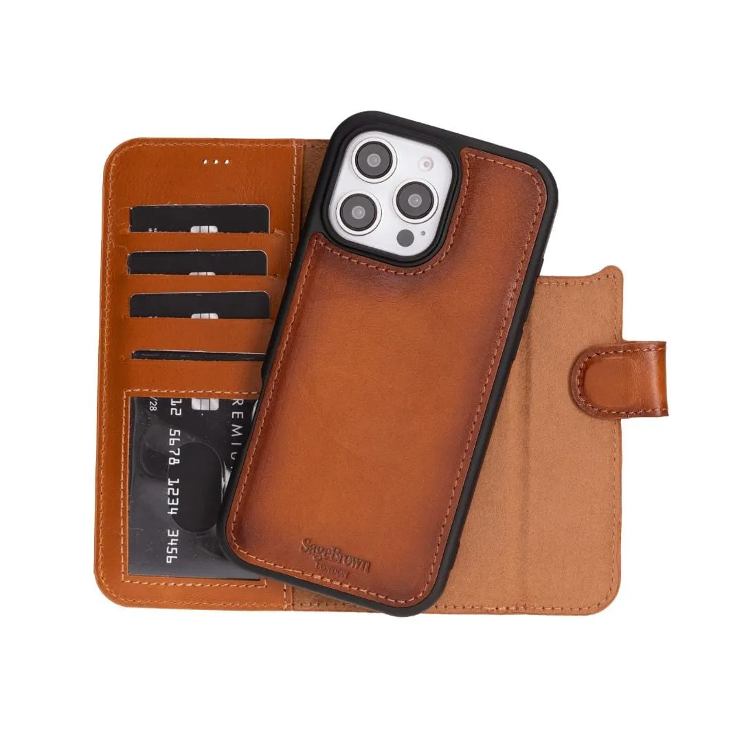 iPhone 16 Pro Case in Leather With RFID - Tan