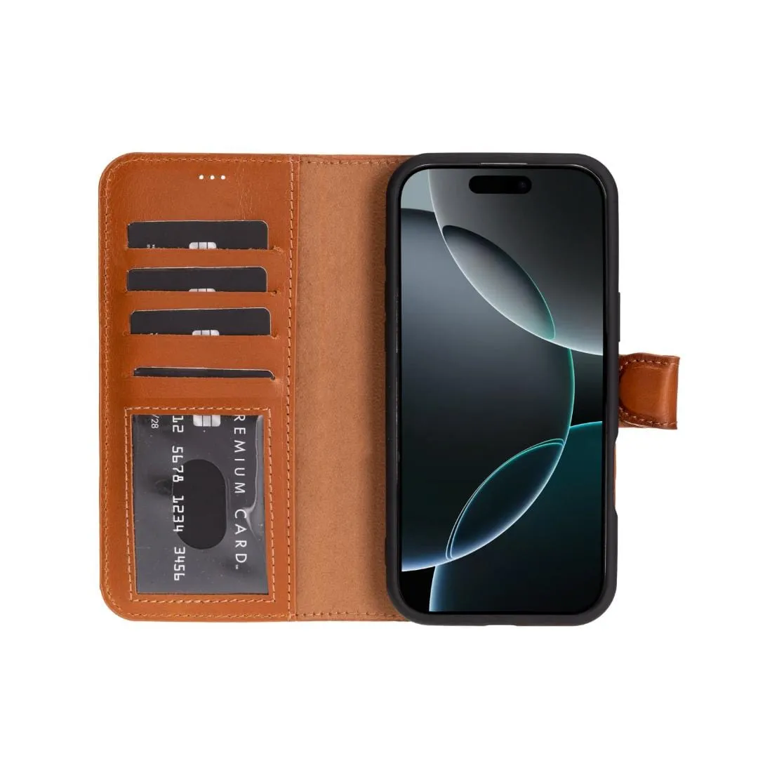 iPhone 16 Pro Case in Leather With RFID - Tan