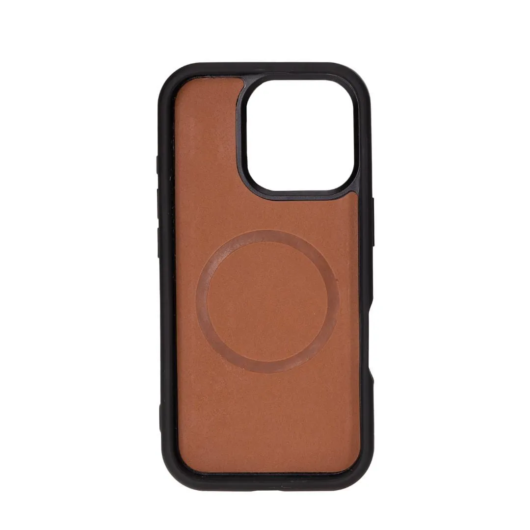 iPhone 16 Pro Case in Leather With RFID - Tan