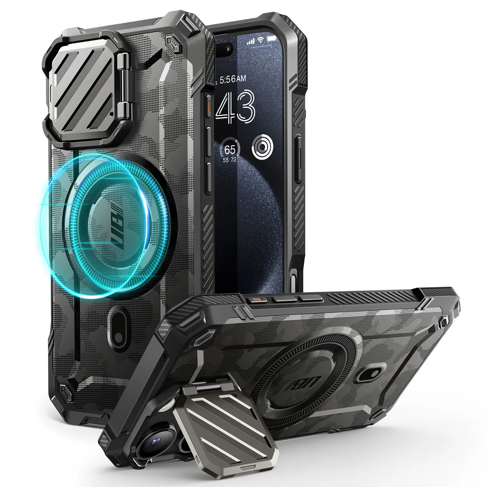 iPhone 16 Pro Max 6.9 inch Unicorn Beetle MAG XT MagSafe Case- Camo Gray