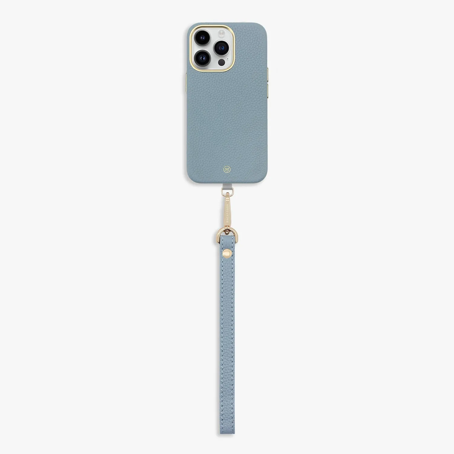 iPhone 16 Pro Max Leather MagSafe Case with Wrist Leather Strap