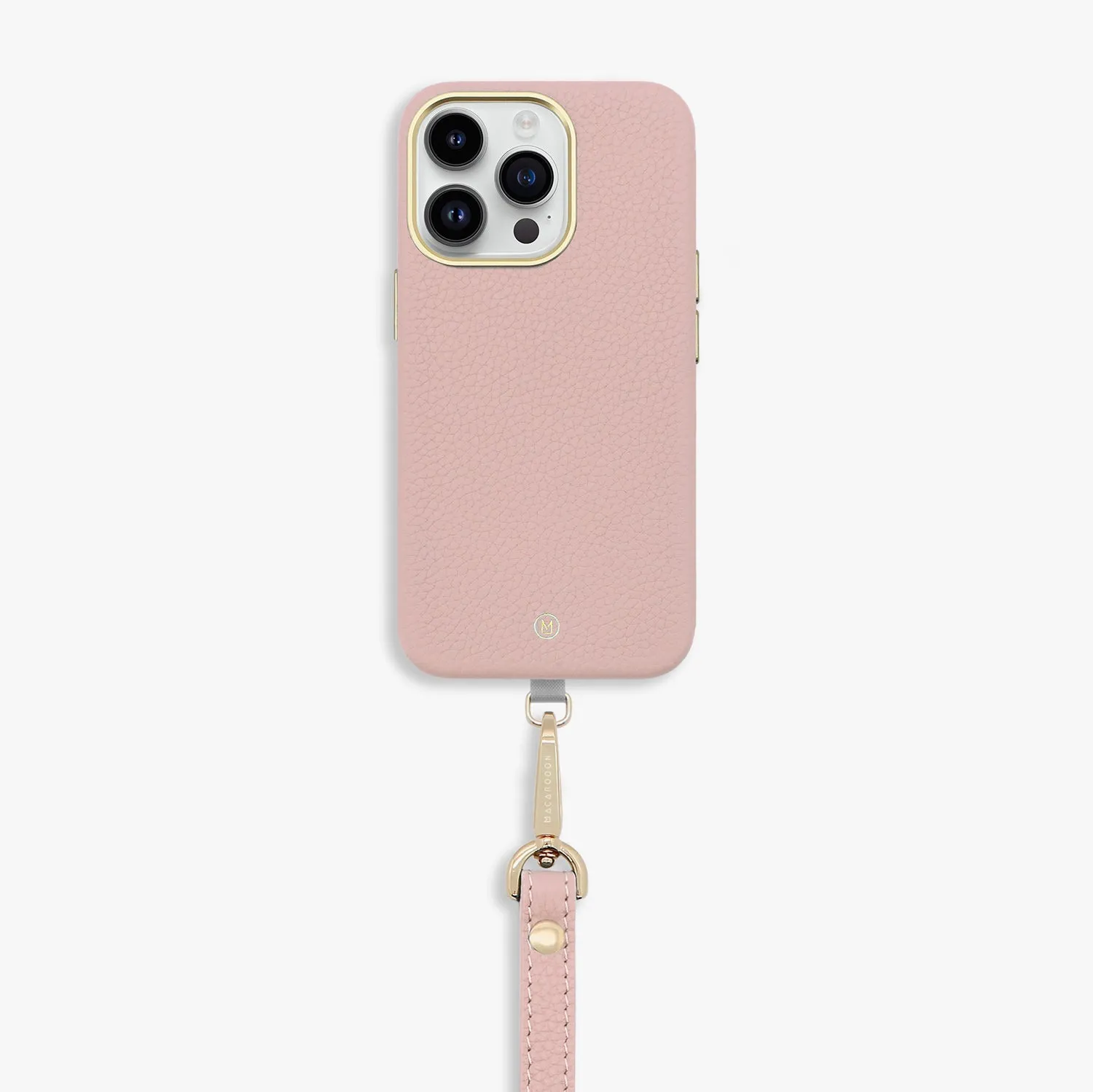 iPhone 16 Pro Max Leather MagSafe Case with Wrist Leather Strap