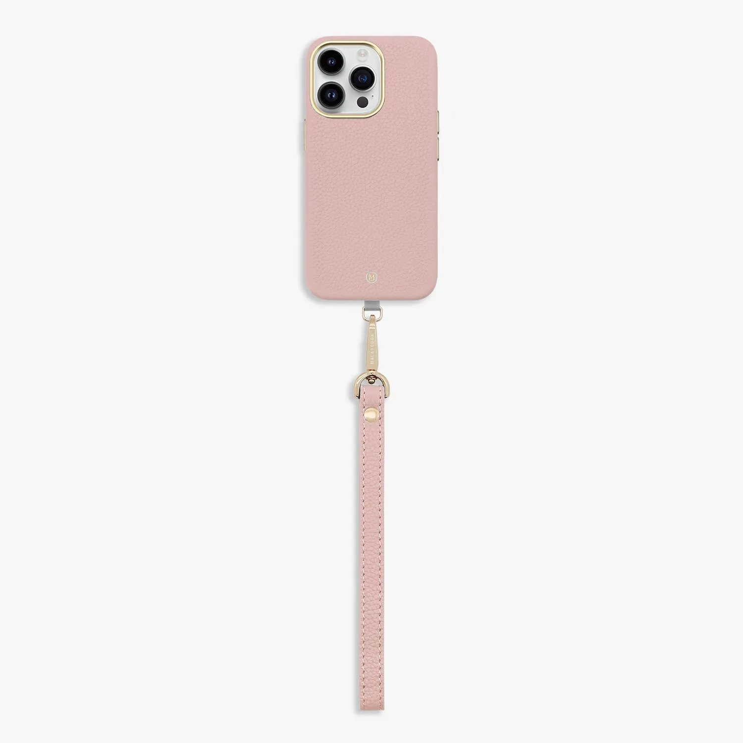 iPhone 16 Pro Max Leather MagSafe Case with Wrist Leather Strap