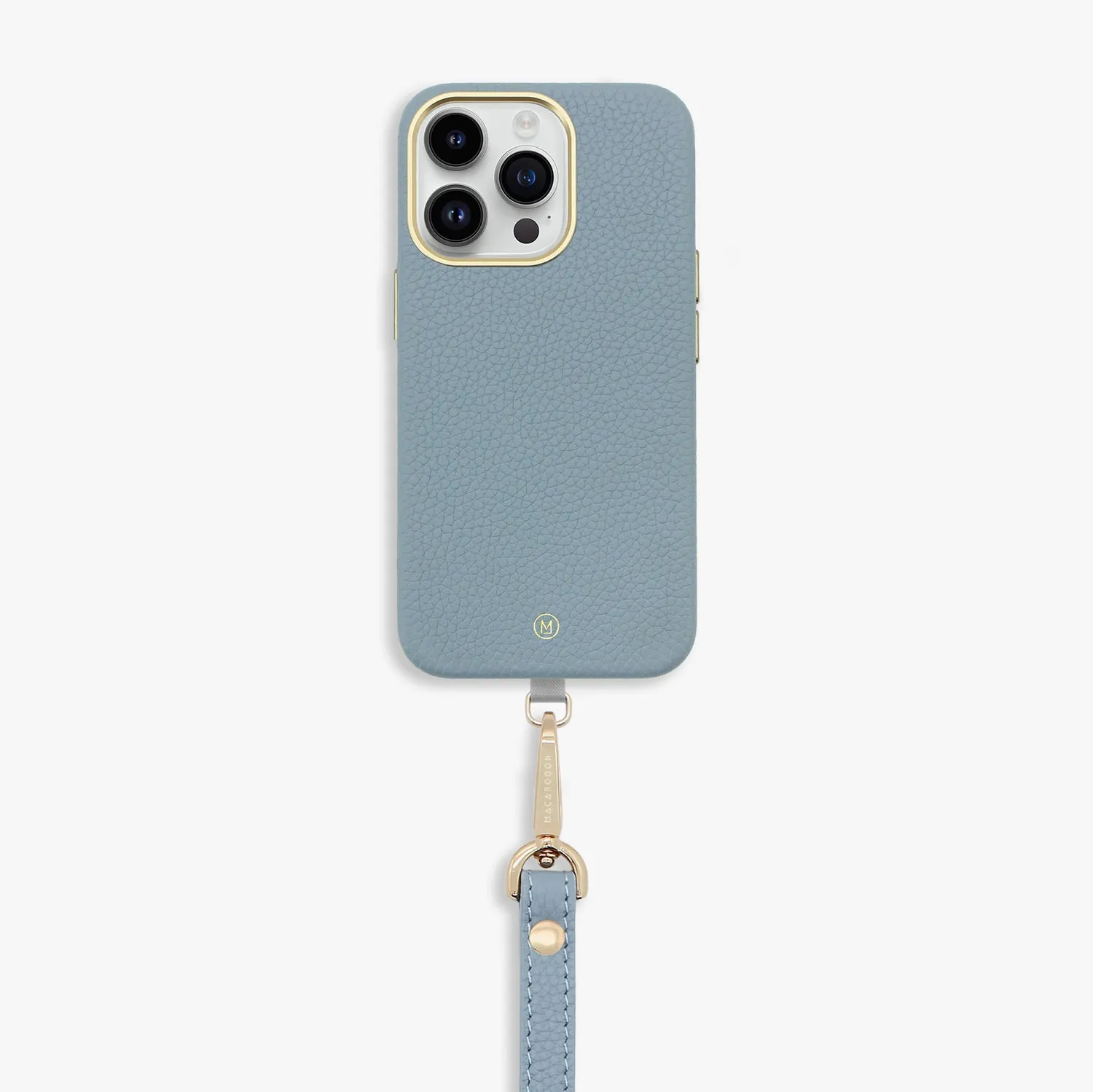 iPhone 16 Pro Max Leather MagSafe Case with Wrist Leather Strap