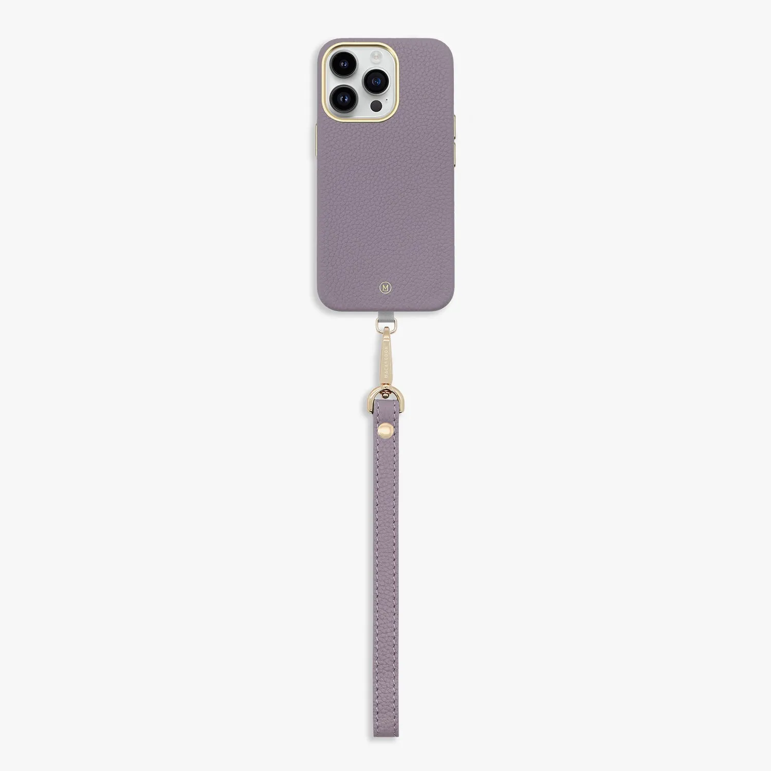 iPhone 16 Pro Max Leather MagSafe Case with Wrist Leather Strap