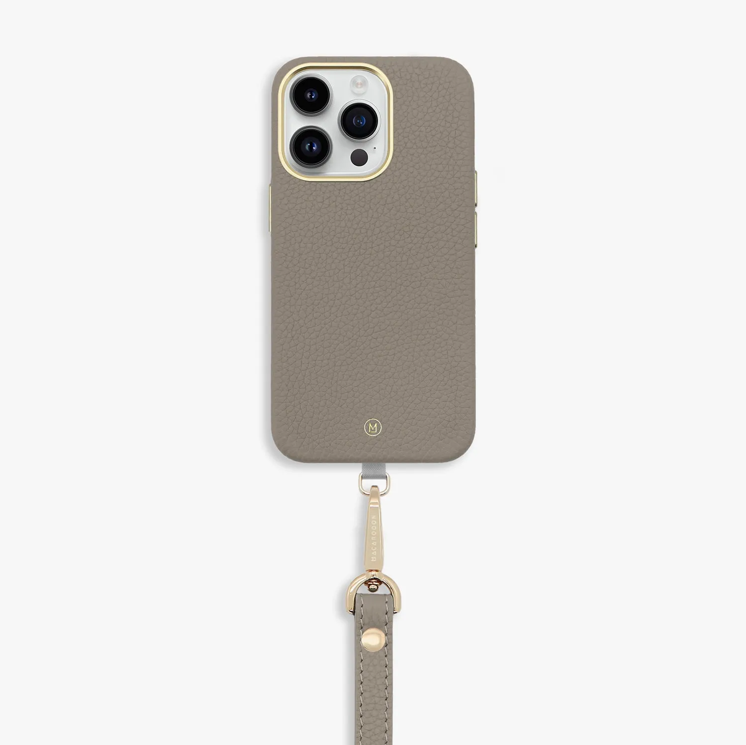 iPhone 16 Pro Max Leather MagSafe Case with Wrist Leather Strap