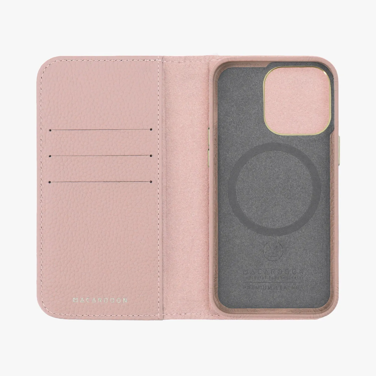 iPhone 16 Pro Max MagSafe Leather Flip Cover with Leather Case