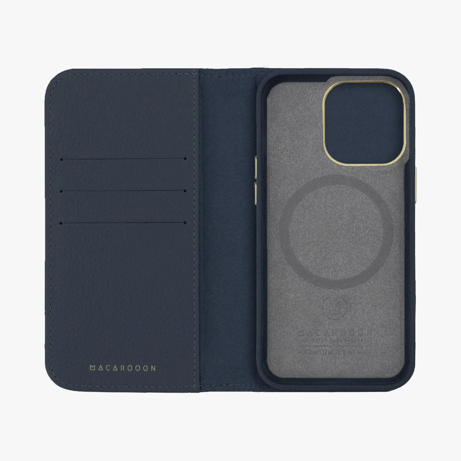 iPhone 16 Pro Max MagSafe Leather Flip Cover with Leather Case