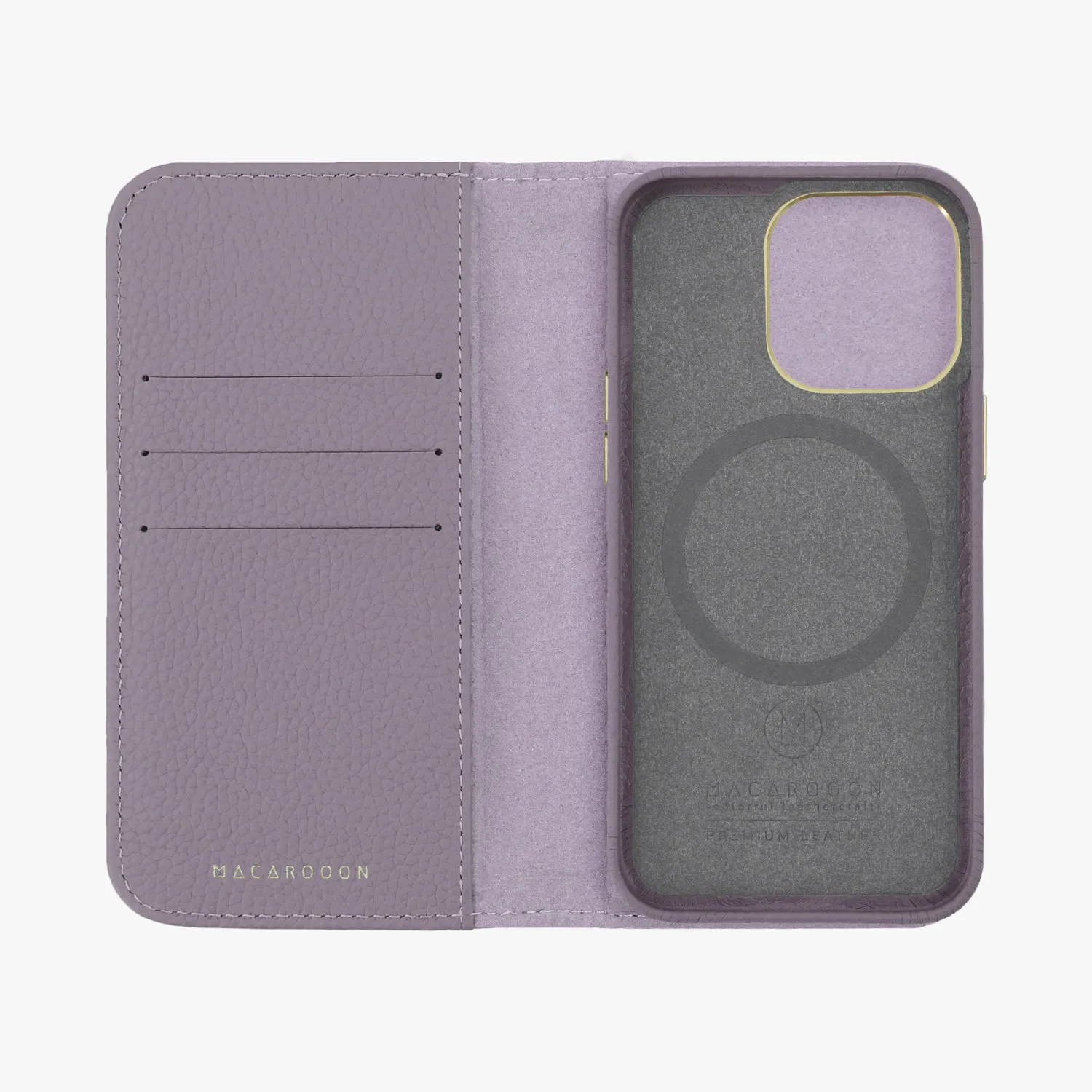 iPhone 16 Pro Max MagSafe Leather Flip Cover with Leather Case