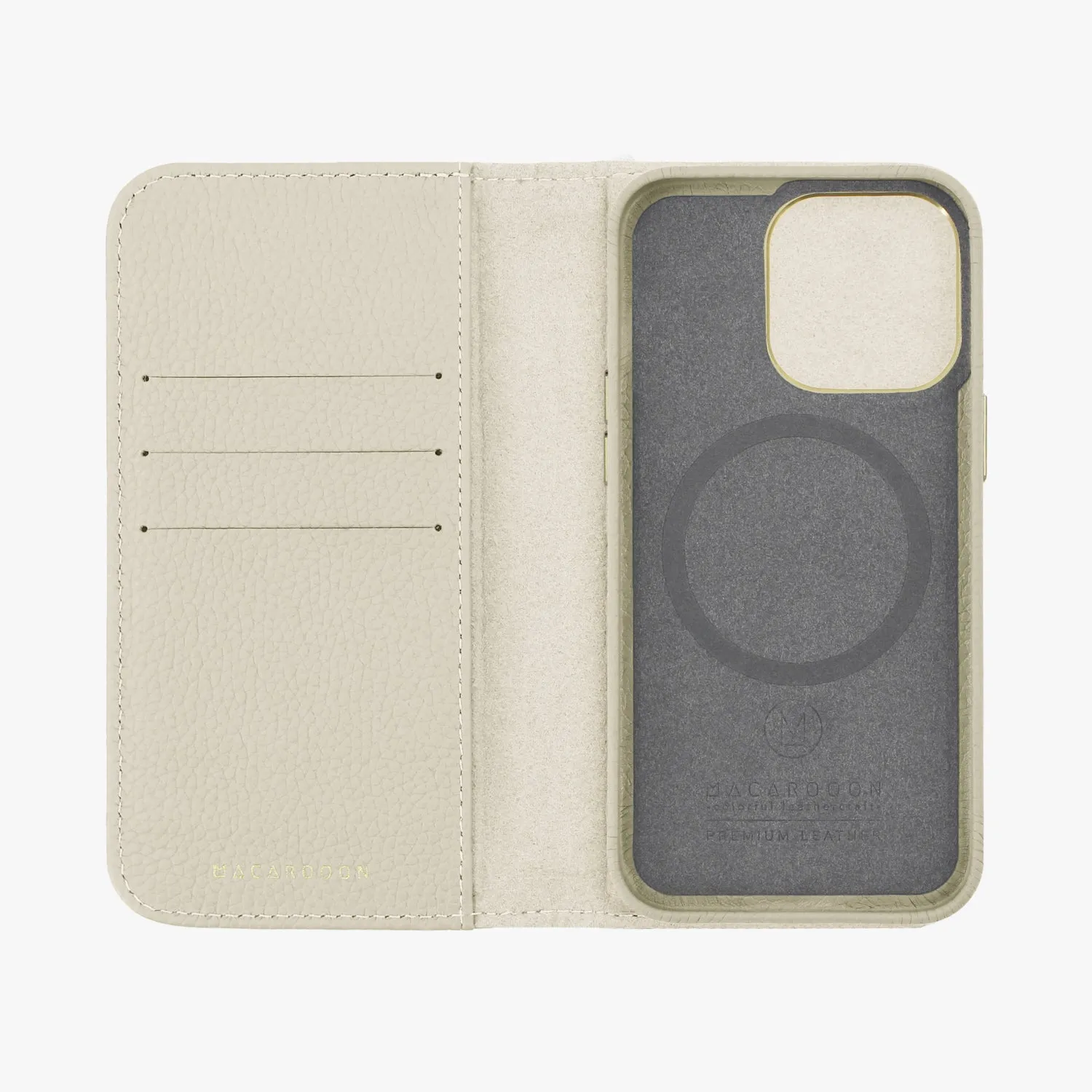 iPhone 16 Pro Max MagSafe Leather Flip Cover with Leather Case