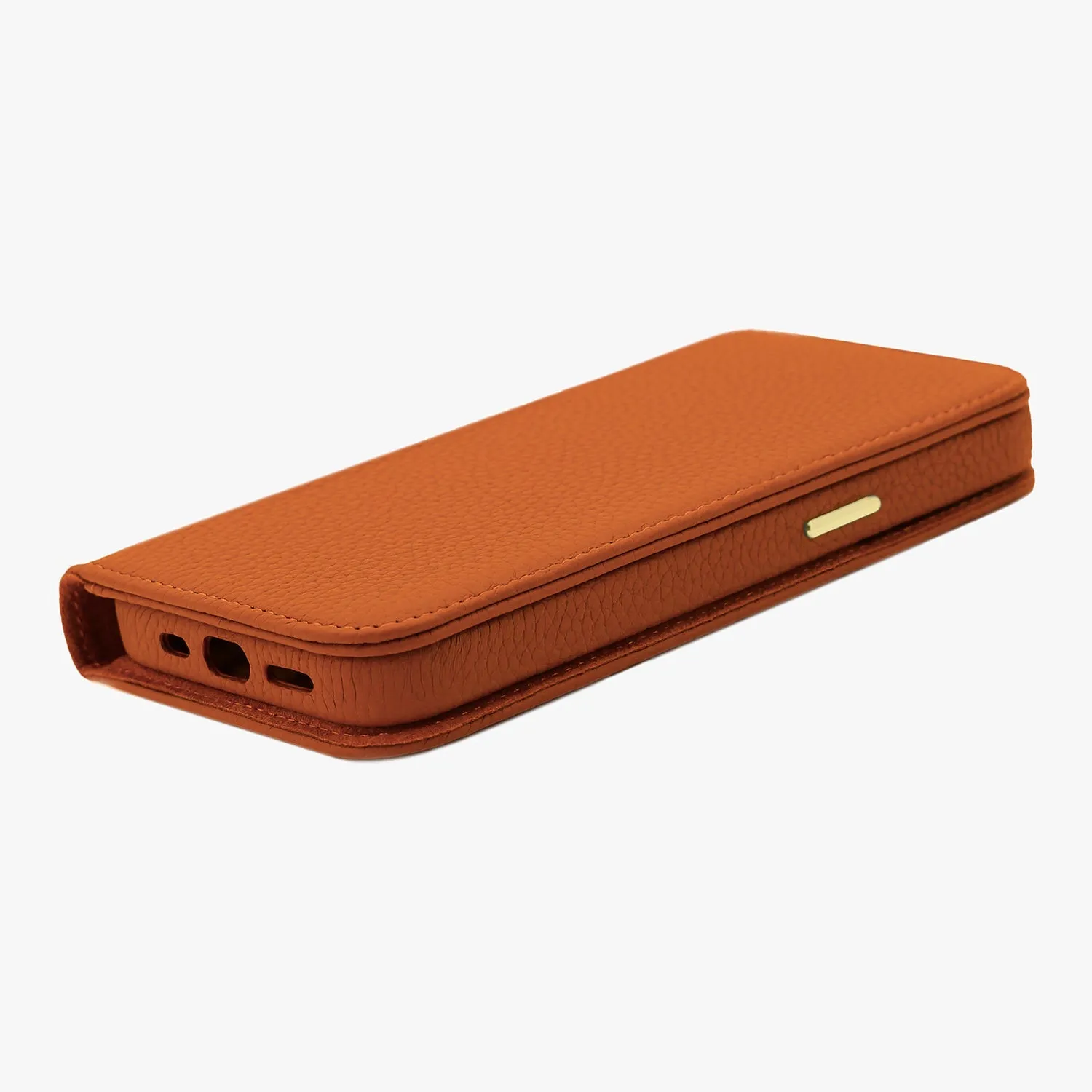 iPhone 16 Pro Max MagSafe Leather Flip Cover with Leather Case