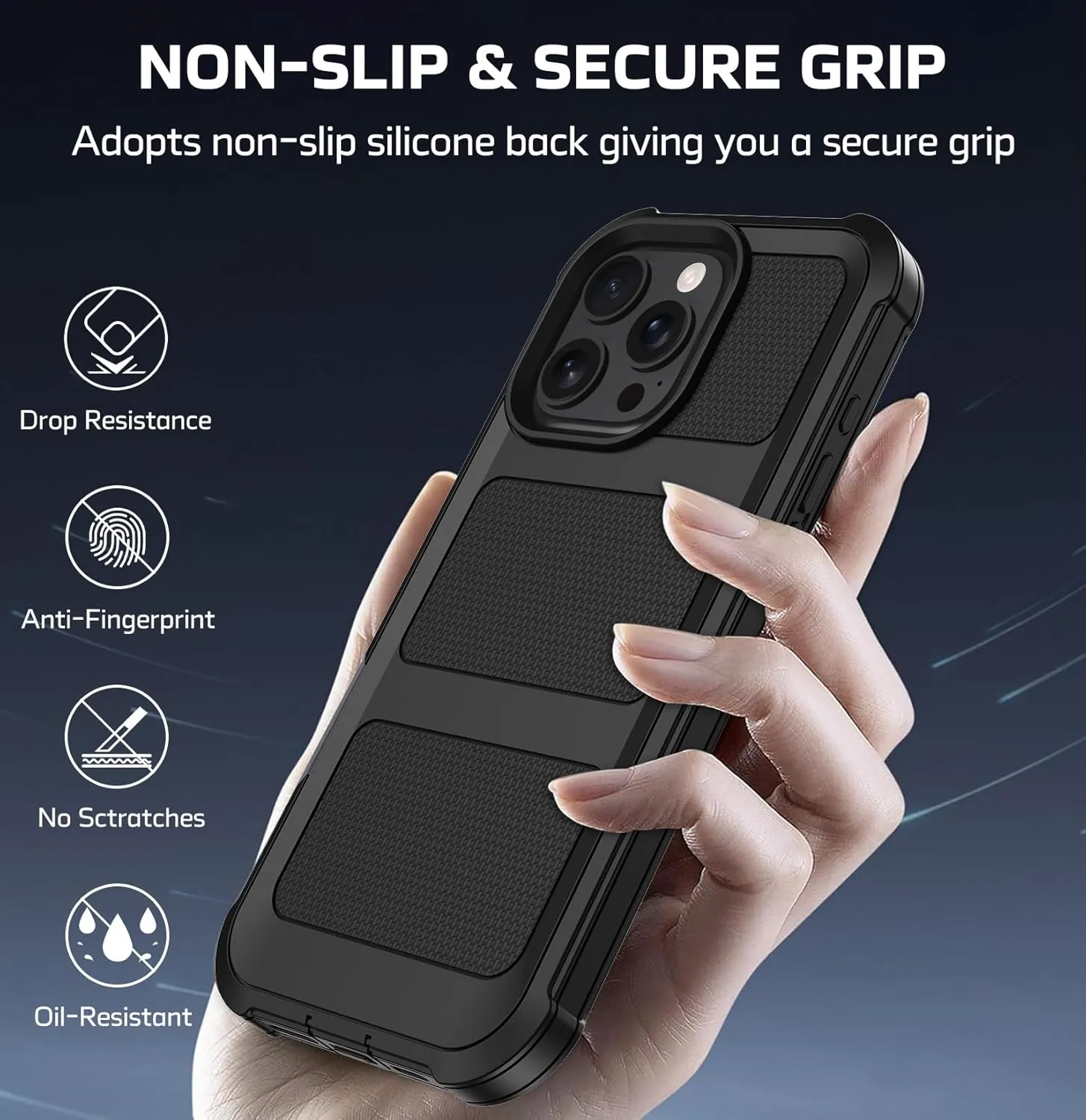 iPhone 16 Pro Military Drop Heavy Duty Protection Belt Clip Case