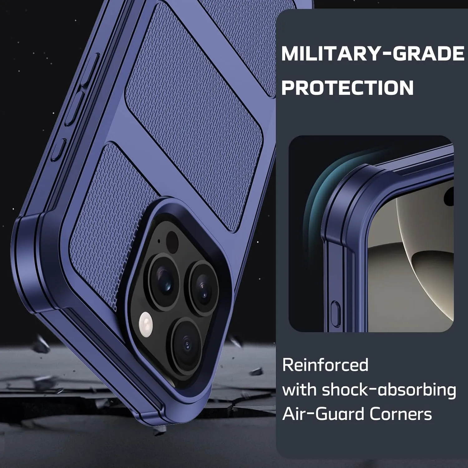 iPhone 16 Pro Military Drop Heavy Duty Protection Belt Clip Case