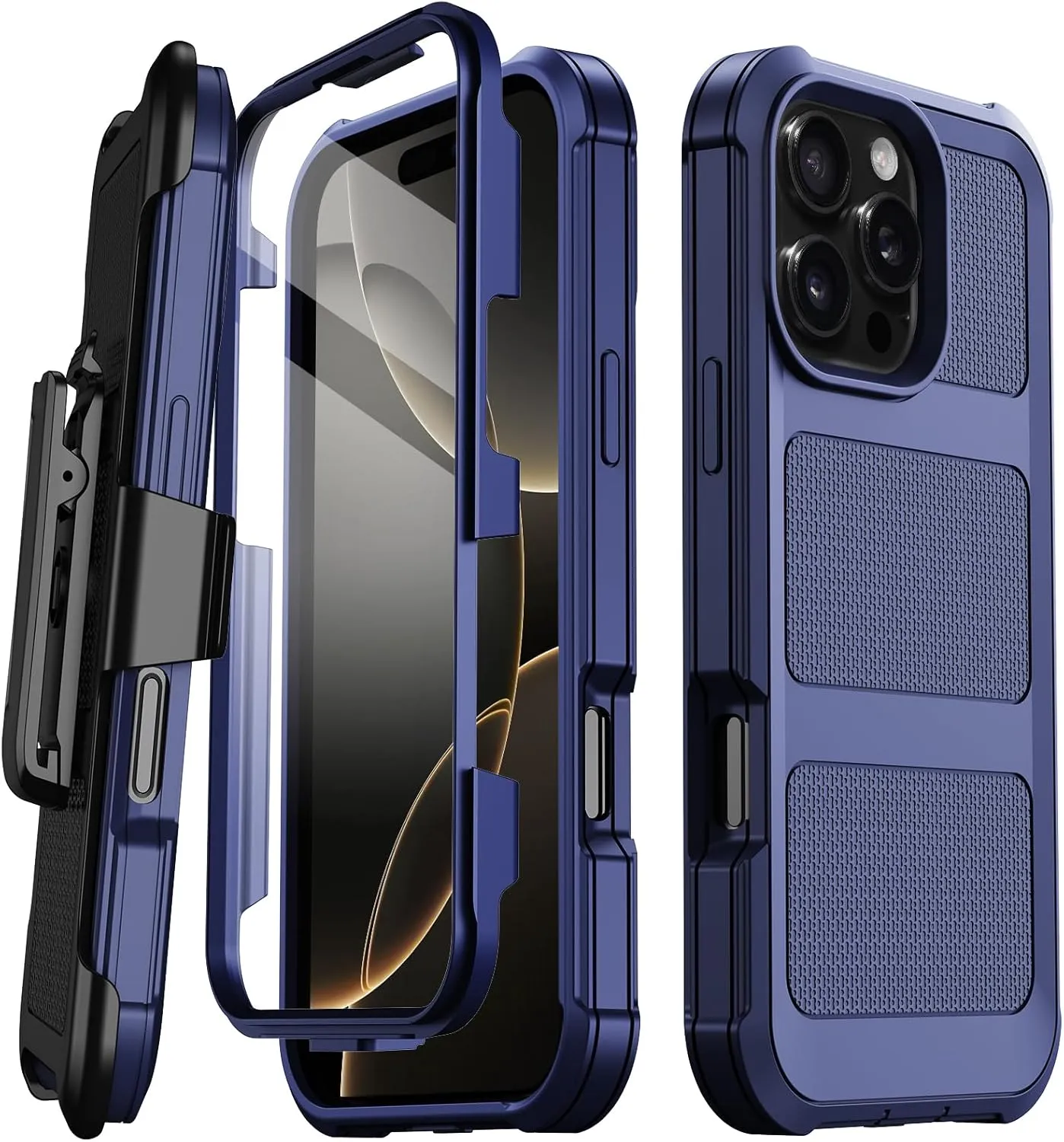 iPhone 16 Pro Military Drop Heavy Duty Protection Belt Clip Case