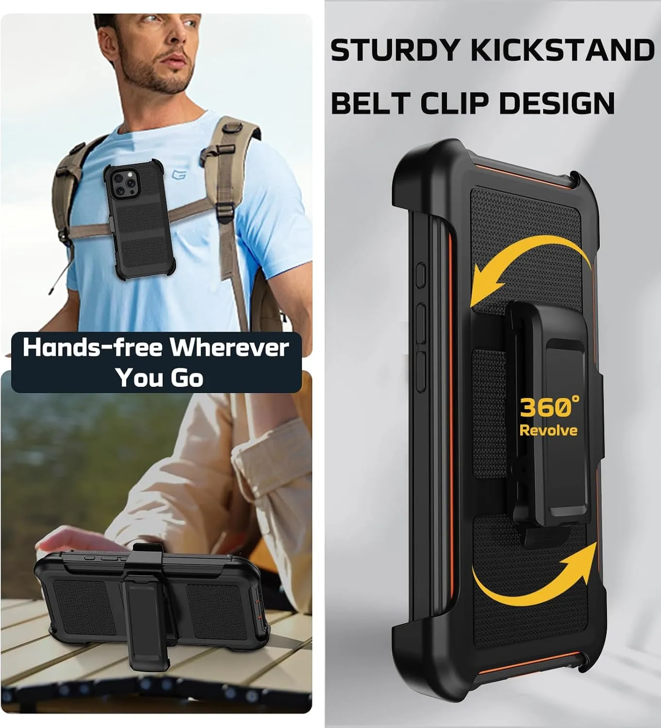 iPhone 16 Pro Military Drop Heavy Duty Protection Belt Clip Case