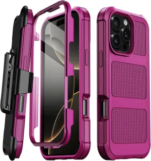 iPhone 16 Pro Military Drop Heavy Duty Protection Belt Clip Case