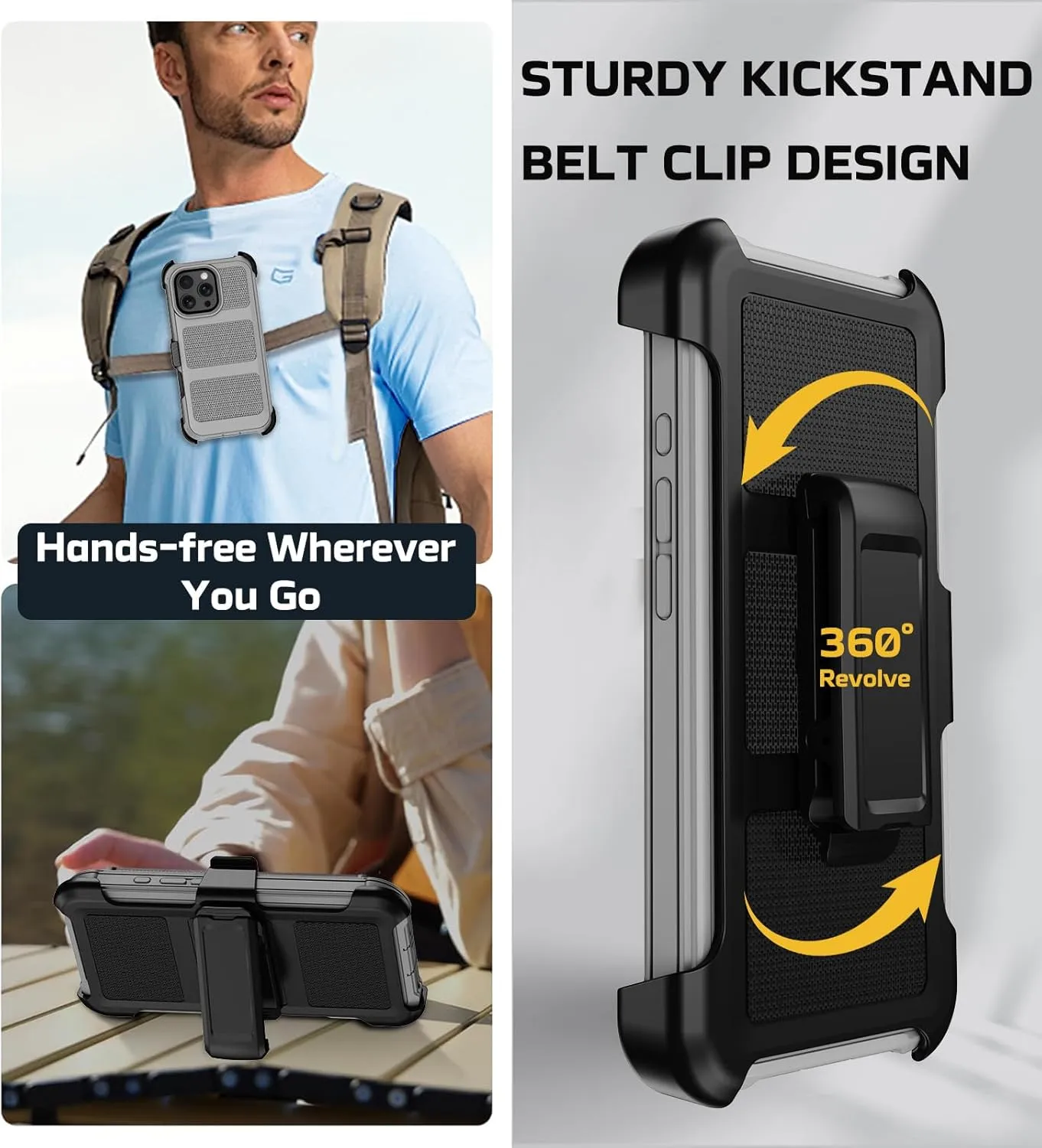 iPhone 16 Pro Military Drop Heavy Duty Protection Belt Clip Case