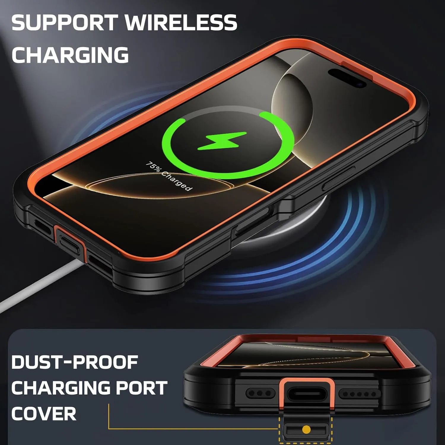 iPhone 16 Pro Military Drop Heavy Duty Protection Belt Clip Case