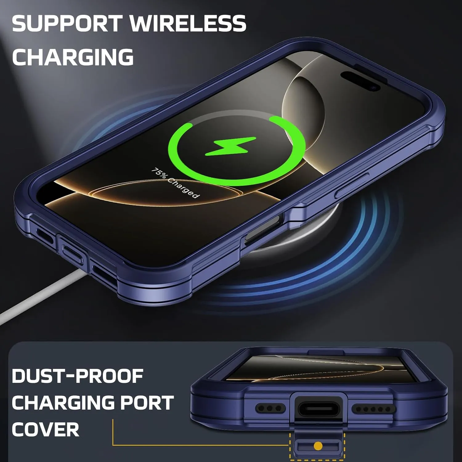 iPhone 16 Pro Military Drop Heavy Duty Protection Belt Clip Case
