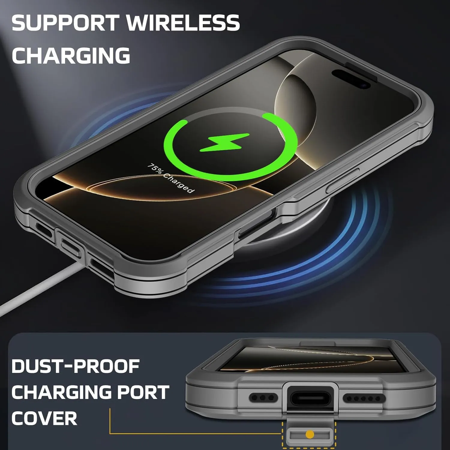 iPhone 16 Pro Military Drop Heavy Duty Protection Belt Clip Case