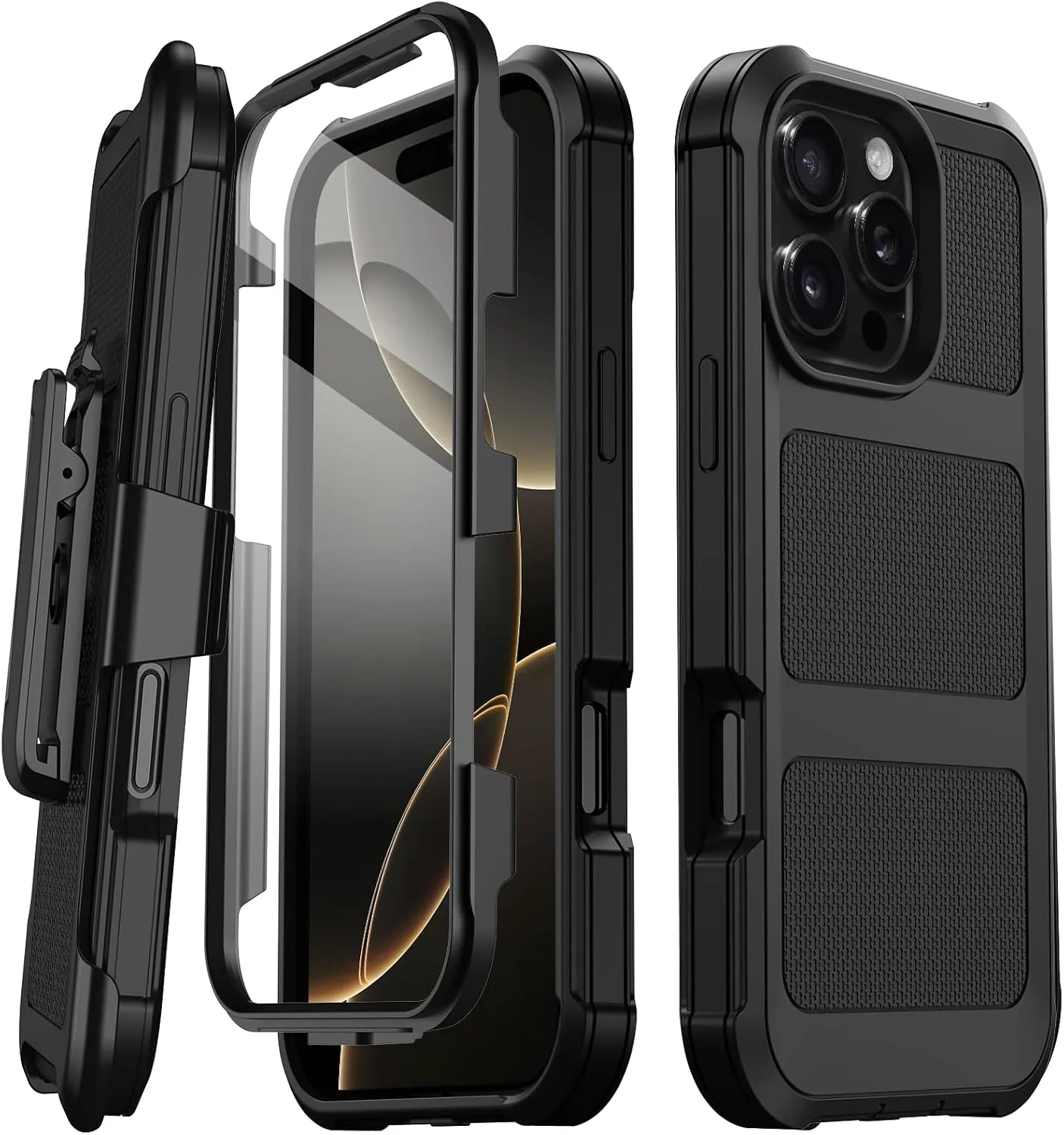 iPhone 16 Pro Military Drop Heavy Duty Protection Belt Clip Case