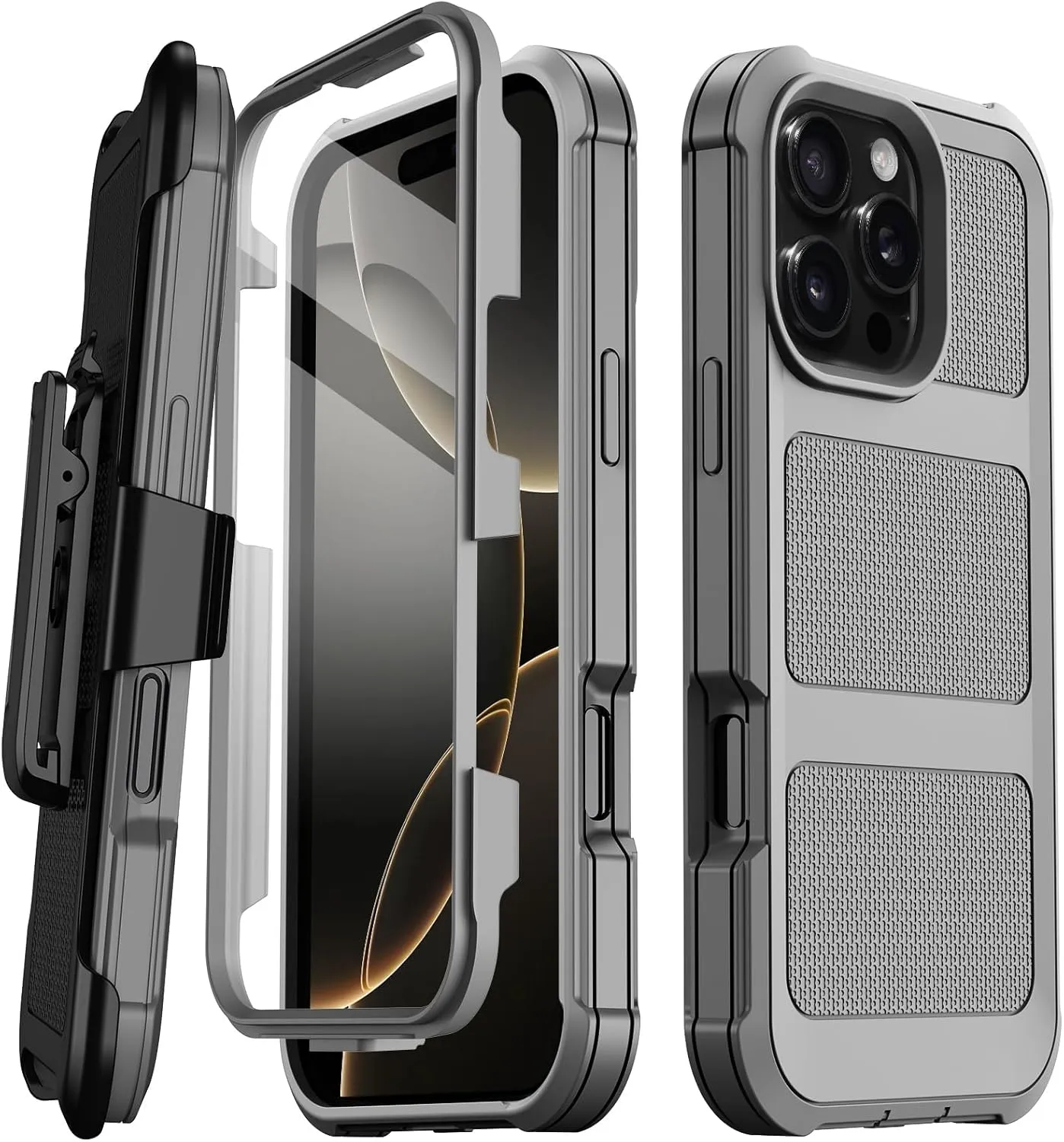 iPhone 16 Pro Military Drop Heavy Duty Protection Belt Clip Case
