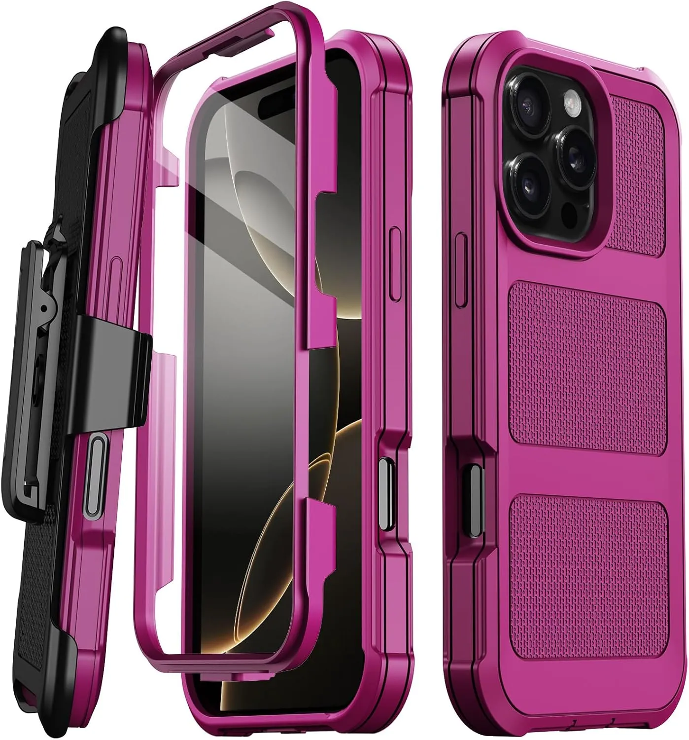 iPhone 16 Pro Military Drop Heavy Duty Protection Belt Clip Case