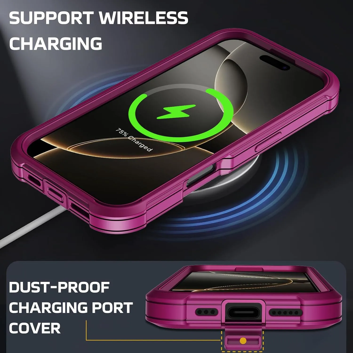 iPhone 16 Pro Military Drop Heavy Duty Protection Belt Clip Case