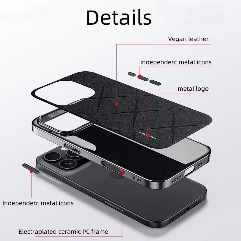 iPhone 16 Series Classy High-End Leather Business Case