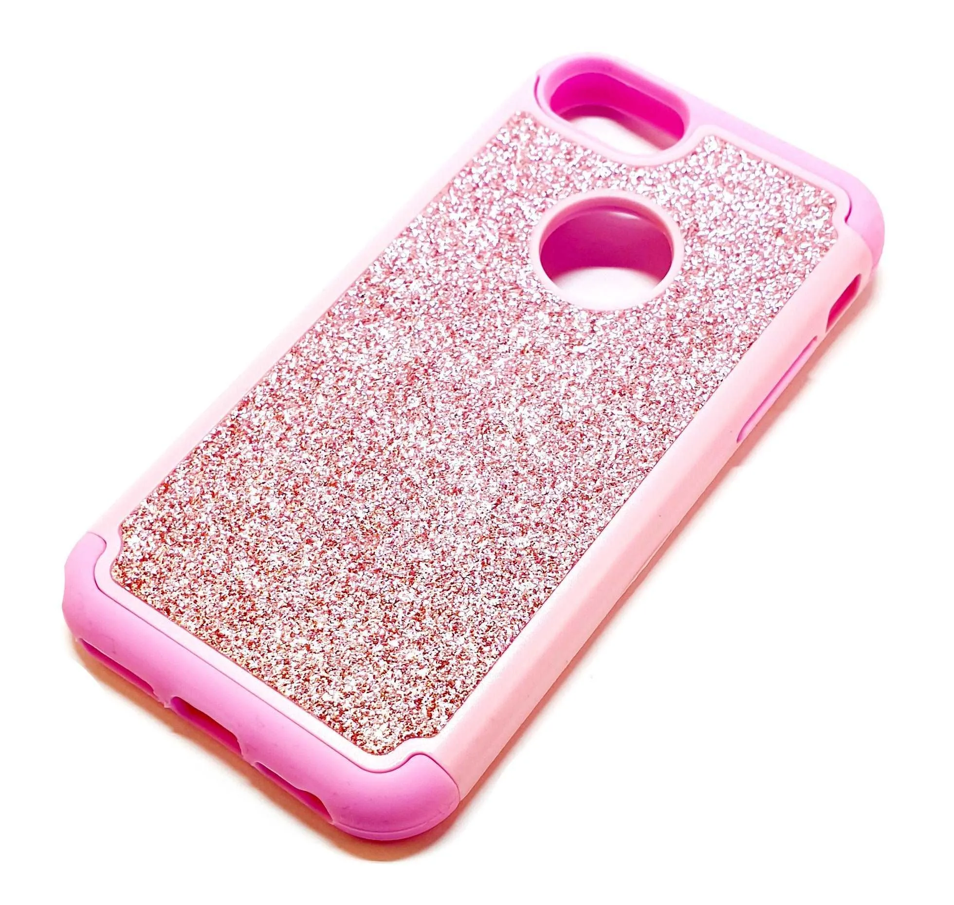 iPhone 6 6s 7 8 Shockproof pink glitter phone case