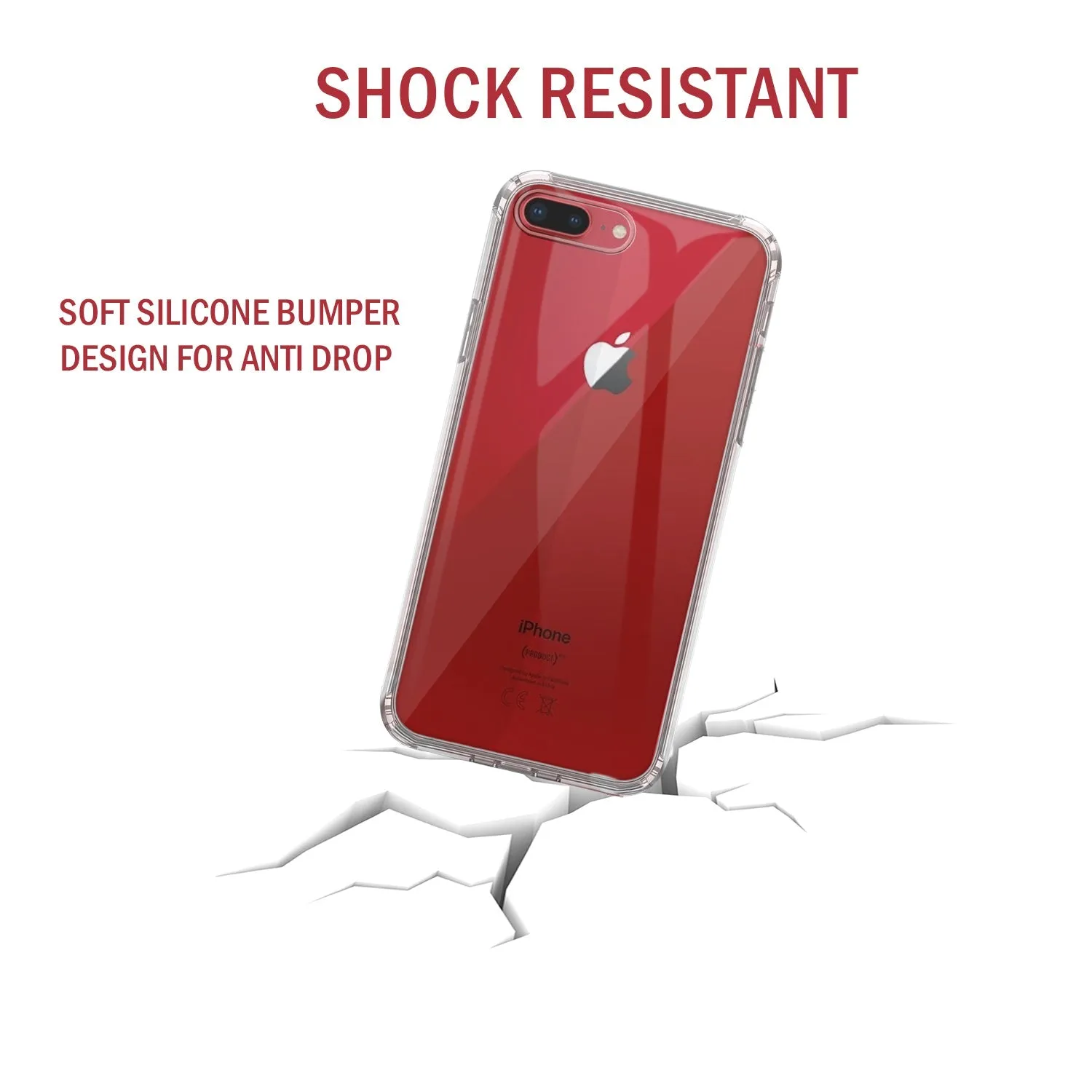 Iphone 8 Plus Gel Case soft Back Cover - Transparent